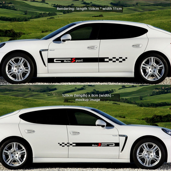 Bočné prahové samolepky na auto, prispôsobiteľný proti kolíziám decal, univerzálny model, materiál kvapkajúce lepidlo, Card Vernon Cool Sticker