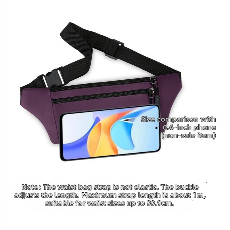 Juosmens krepšys - PU medžiaga, atsparus vandeniui, didelė talpa, universalus, sportui ir kelionėms