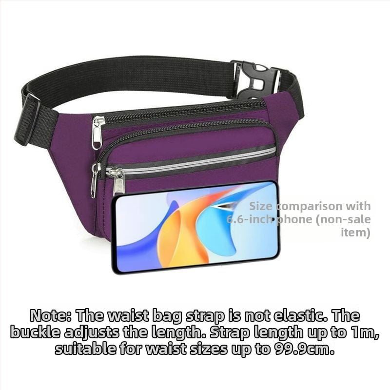 Juosmens krepšys - PU medžiaga, atsparus vandeniui, didelė talpa, universalus, sportui ir kelionėms