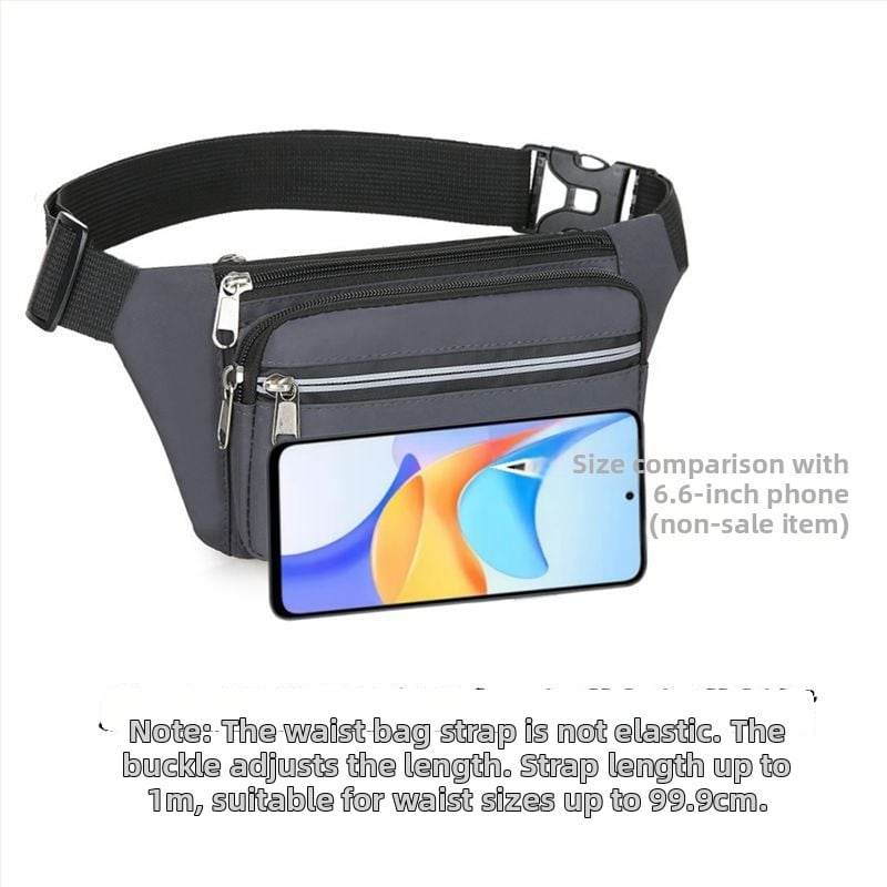 Juosmens krepšys - PU medžiaga, atsparus vandeniui, didelė talpa, universalus, sportui ir kelionėms