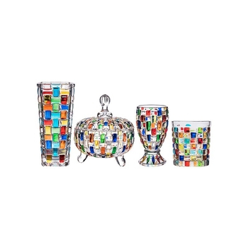 Shengruidang üveg gyümölcstál, európai stílusú, kézzel festett, egyszerű stílus