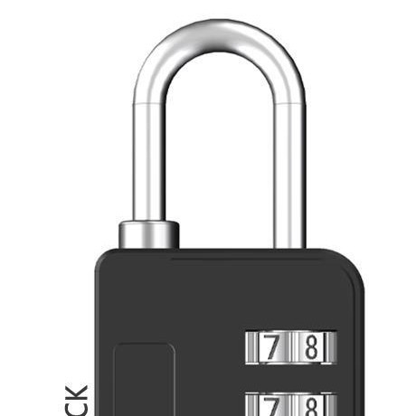 Kombinációs zár utazótáskákhoz és edzőtermi szekrényekhez, cinkötvözet, modell 0092, numerikus kód, zárókar vastagsága 4, rudak közötti távolság 18