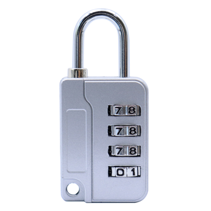 Kombinációs zár utazótáskákhoz és edzőtermi szekrényekhez, cinkötvözet, modell 0092, numerikus kód, zárókar vastagsága 4, rudak közötti távolság 18