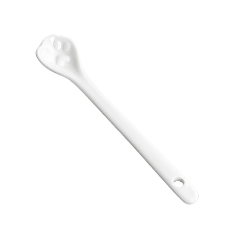 Κεραμικό κουταλάκι καφέ με μακρύ χειρολαβή, μοντέρνος μινιμαλιστικός σχεδιασμός, μονόχρωμο σχέδιο, μάρκα Jiujun kiln