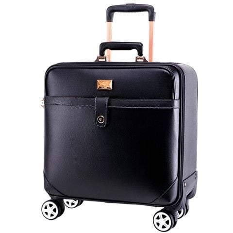 Uniszex utazótáska oldalsó nyitással, poliészter külső, robbanásbiztos zár, univerzális kerekek