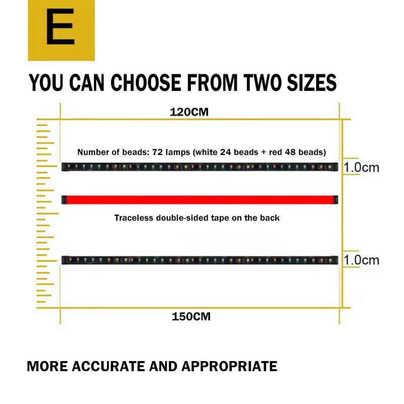 Mikas MKS-3605 задна светлина за кола, силиконова тръба + LED панел, 12V, 15W