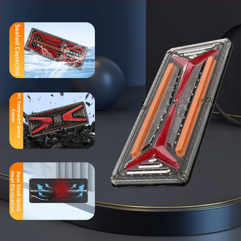 LED задно светло за ванове, камиони и ремаркета, 24V, алуминиева отливка, част 01