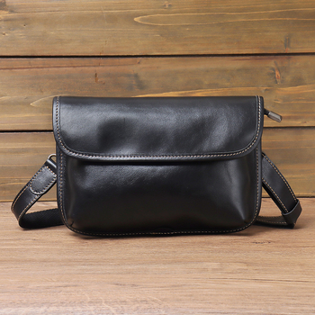 Muška crossbody torba od kože gornjeg sloja, dizajn s glavom tigra, otporna na habanje, podstava od poliestera i pamuka