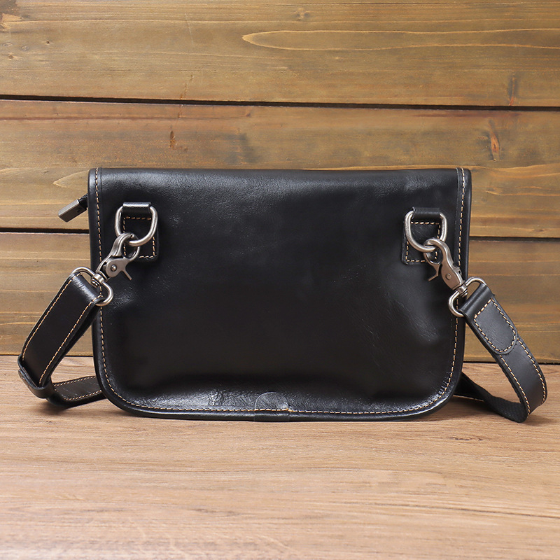 Muška crossbody torba od kože gornjeg sloja, dizajn s glavom tigra, otporna na habanje, podstava od poliestera i pamuka