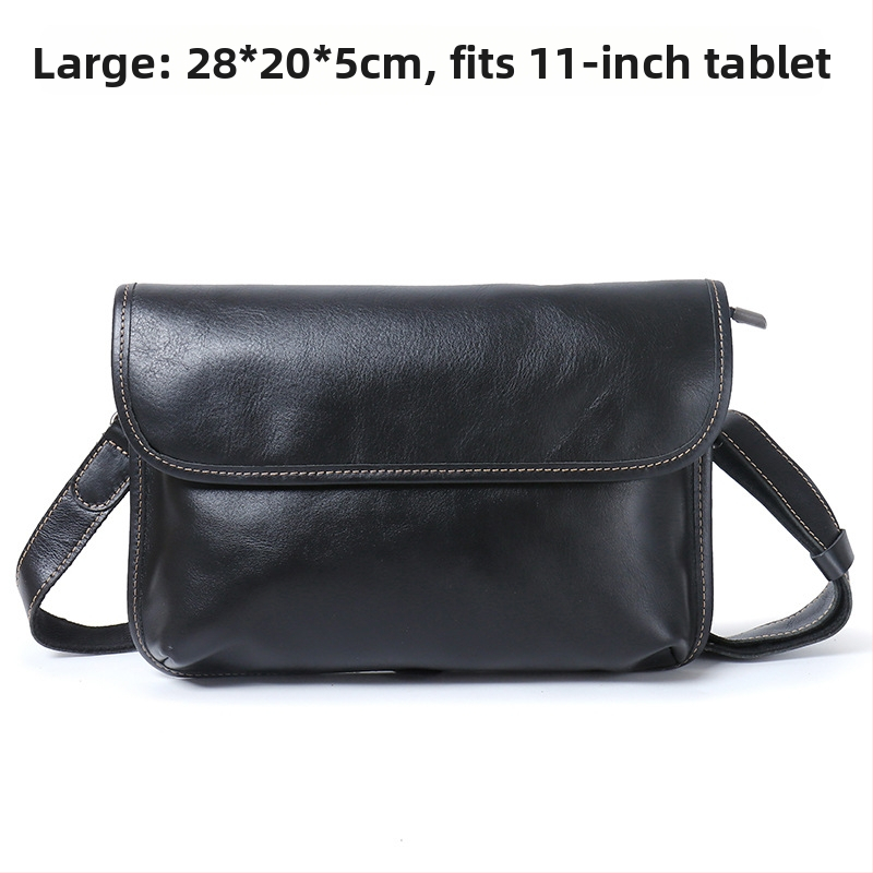 Muška crossbody torba od kože gornjeg sloja, dizajn s glavom tigra, otporna na habanje, podstava od poliestera i pamuka