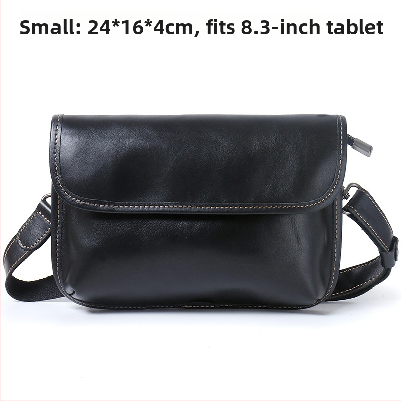 Muška crossbody torba od kože gornjeg sloja, dizajn s glavom tigra, otporna na habanje, podstava od poliestera i pamuka