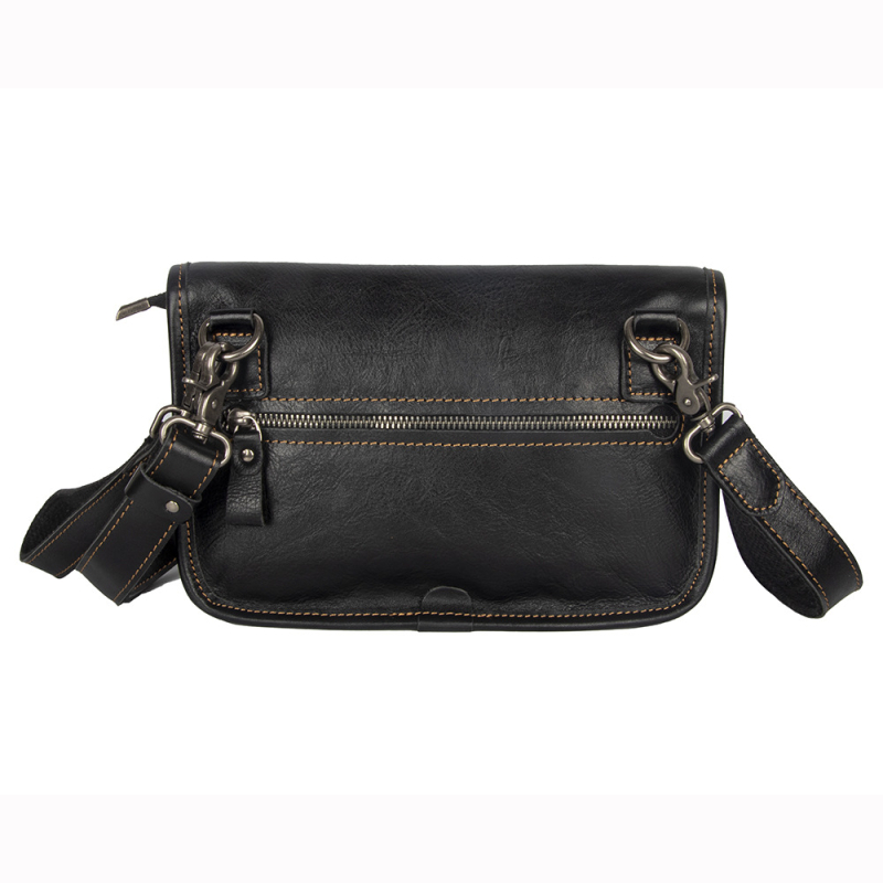 Muška crossbody torba od kože gornjeg sloja, dizajn s glavom tigra, otporna na habanje, podstava od poliestera i pamuka