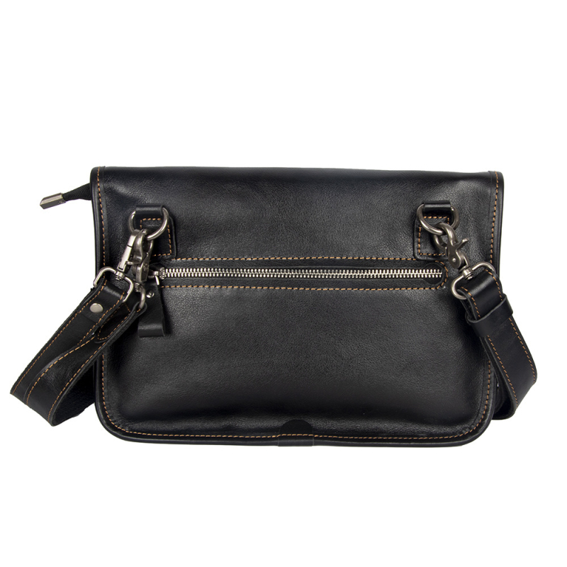 Muška crossbody torba od kože gornjeg sloja, dizajn s glavom tigra, otporna na habanje, podstava od poliestera i pamuka