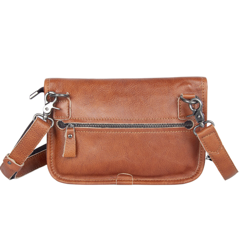 Muška crossbody torba od kože gornjeg sloja, dizajn s glavom tigra, otporna na habanje, podstava od poliestera i pamuka