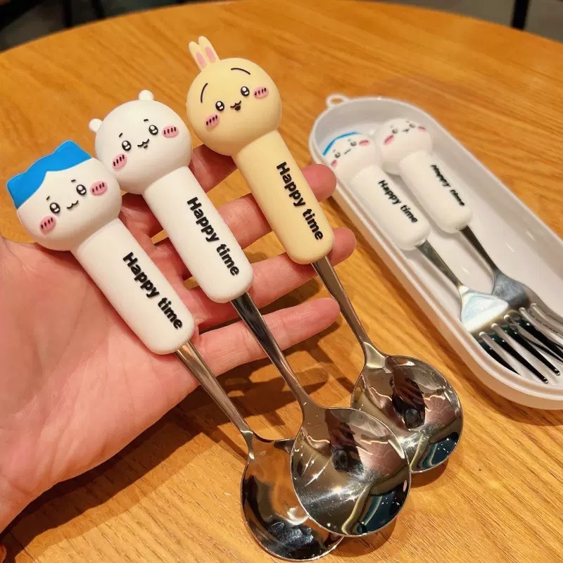 Παιδικό κουτάλι από ανοξείδωτο χάλυβα 304, μοντέρνο μινιμαλιστικό στυλ, καρτούν μοτίβο, επιφάνεια καθρέφτη