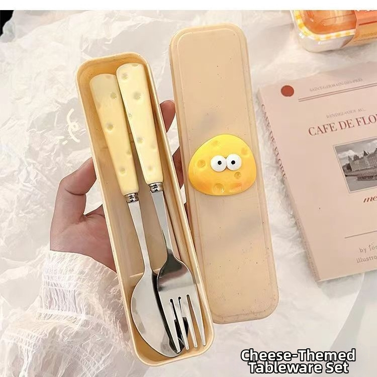 Комплект нож, вилица и лъжица от неръждаема стомана 304, огледално полирани, карикатурен дизайн, западни прибори за хранене за деца