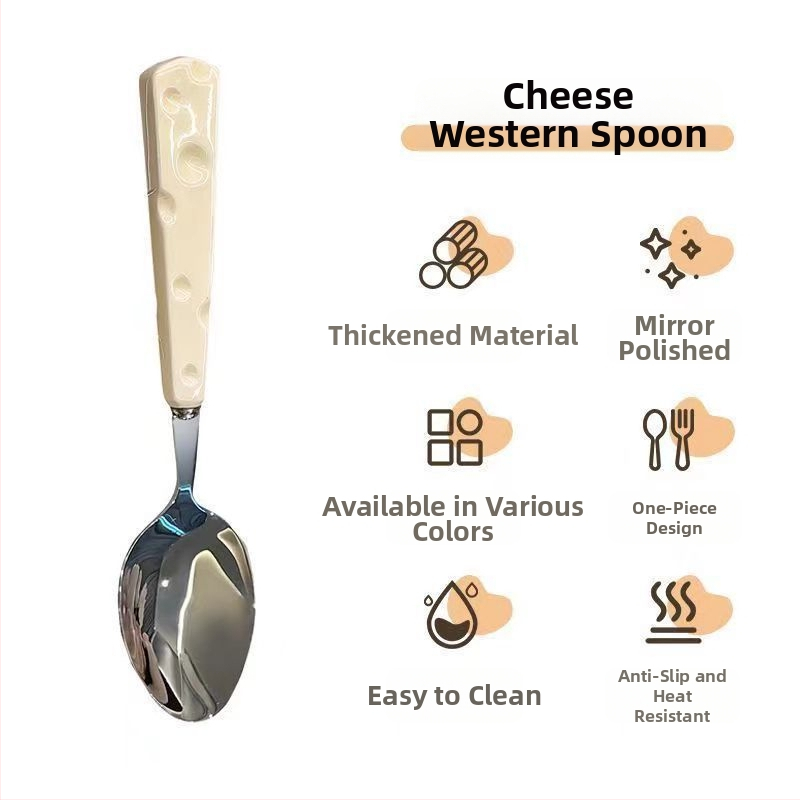 Комплект нож, вилица и лъжица от неръждаема стомана 304, огледално полирани, карикатурен дизайн, западни прибори за хранене за деца