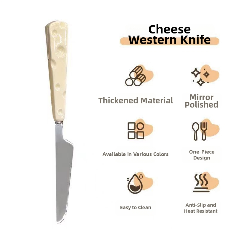 Комплект нож, вилица и лъжица от неръждаема стомана 304, огледално полирани, карикатурен дизайн, западни прибори за хранене за деца