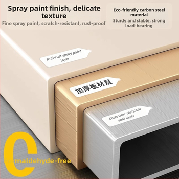 Naktsgaldiņš no kalēta dzelzs ar integrētu gaismu, modelis BC91, mūsdienīgs minimālisma dizains, pilnībā salikts