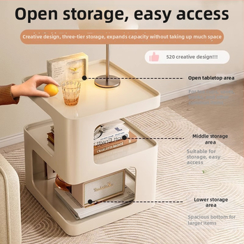 Naktsgaldiņš no kalēta dzelzs ar integrētu gaismu, modelis BC91, mūsdienīgs minimālisma dizains, pilnībā salikts