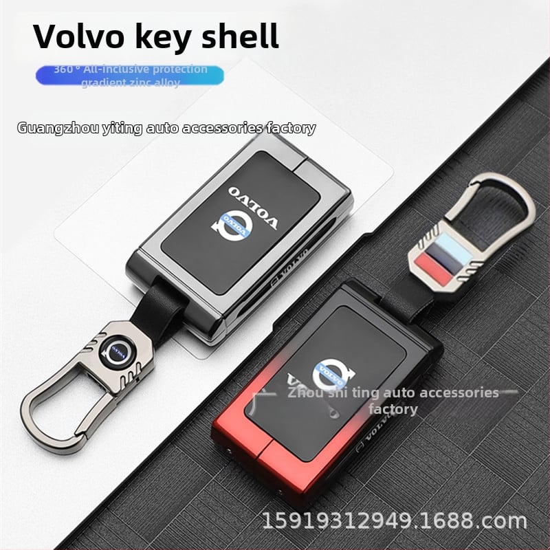 Калъф за ключ Volvo EX30 2025 - цинкова сплав, прост стил, съвместим със серия Volvo, Ayano Auto Supplies
