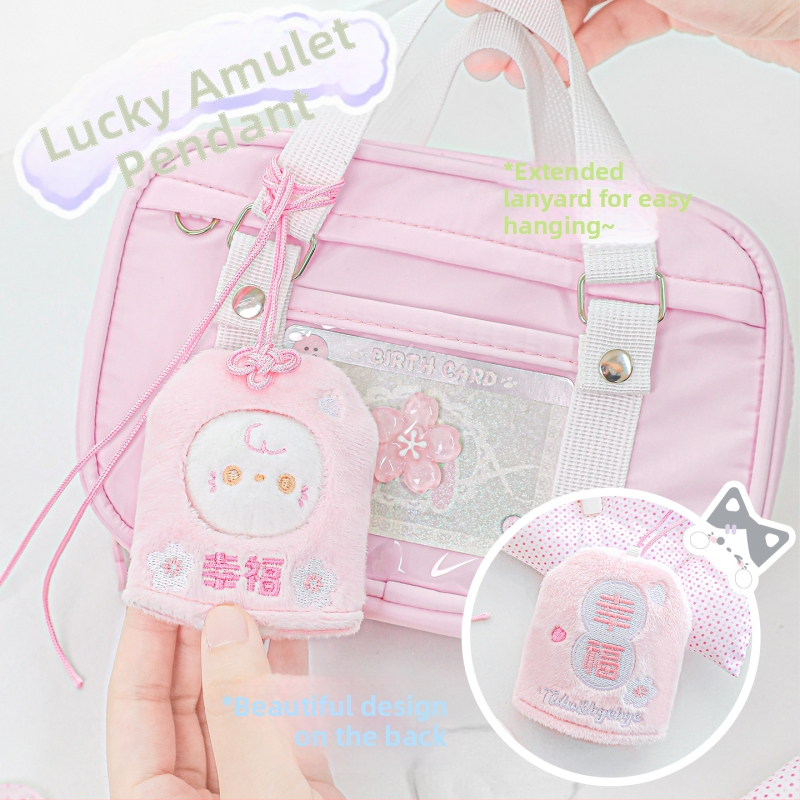 RosyPosy Atdalāms plīša lellīšu atslēgu piekariņš mugursomai, karikatūras stils