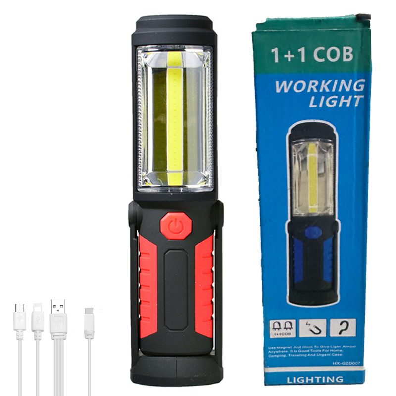 LED radna svjetiljka s magnetskom COB i stalkom, USB punjiva, 36+5 LED, 10W