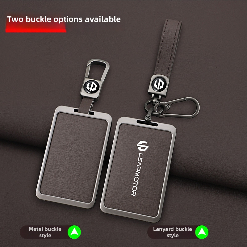 Oklop za ključnu karticu Leapmotor C10 2024 – NFC, koža krave, metalna kopča, poslovni stil, prilagodljivo
