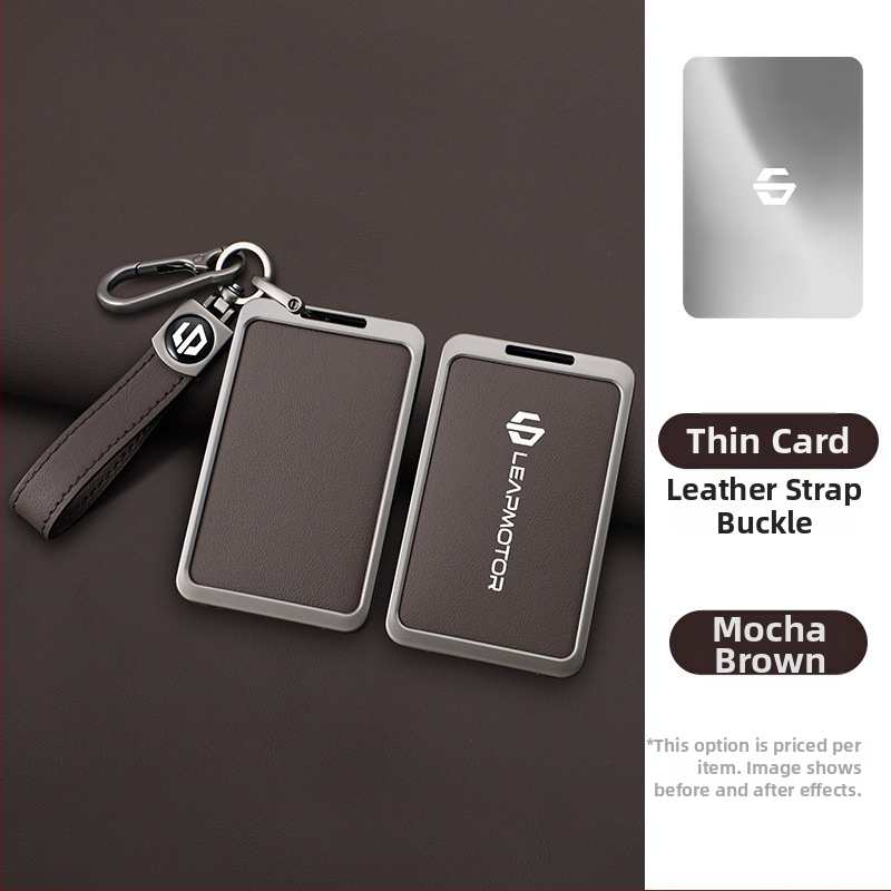 Oklop za ključnu karticu Leapmotor C10 2024 – NFC, koža krave, metalna kopča, poslovni stil, prilagodljivo