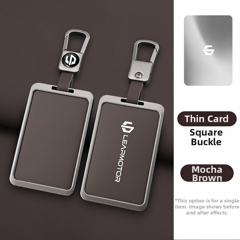 Oklop za ključnu karticu Leapmotor C10 2024 – NFC, koža krave, metalna kopča, poslovni stil, prilagodljivo