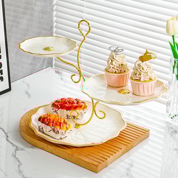 Háromszintes gyümölcstartó tál édességekhez, diófélékhez és szárított gyümölcsökhöz – átlátszó műanyag tároló tál