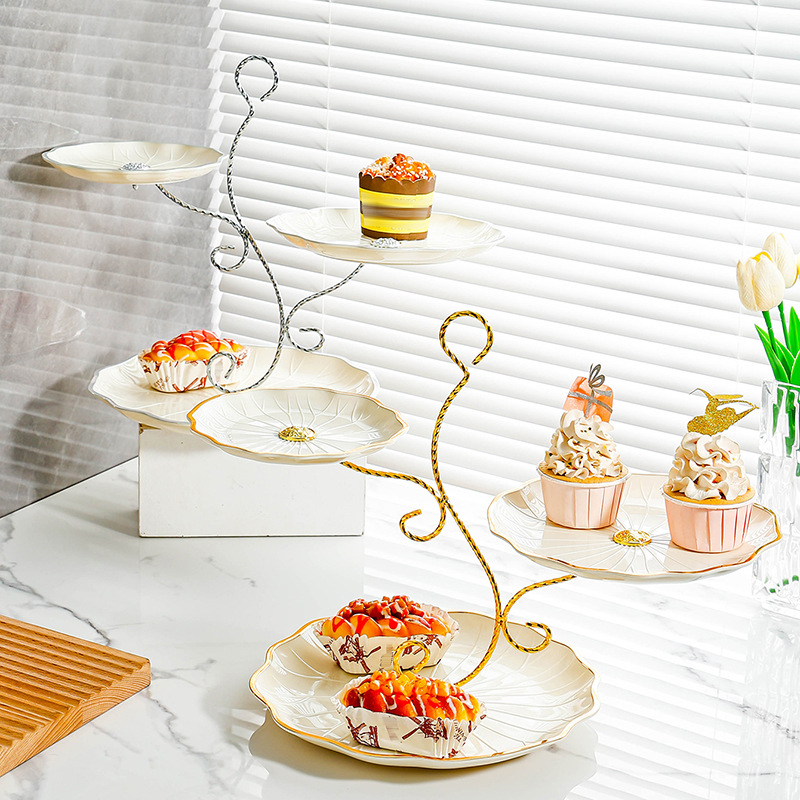 Háromszintes gyümölcstartó tál édességekhez, diófélékhez és szárított gyümölcsökhöz – átlátszó műanyag tároló tál