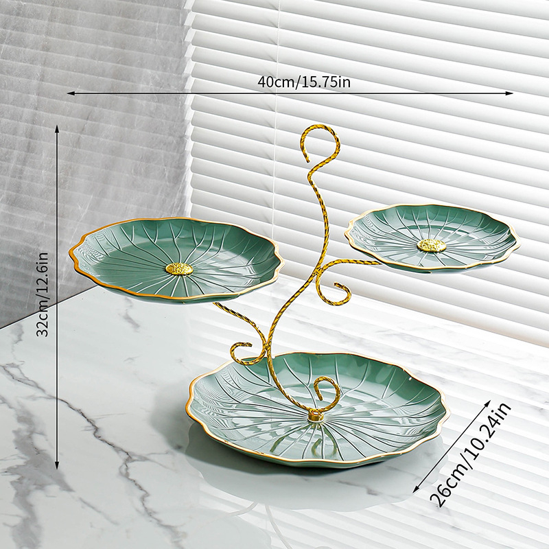 Háromszintes gyümölcstartó tál édességekhez, diófélékhez és szárított gyümölcsökhöz – átlátszó műanyag tároló tál