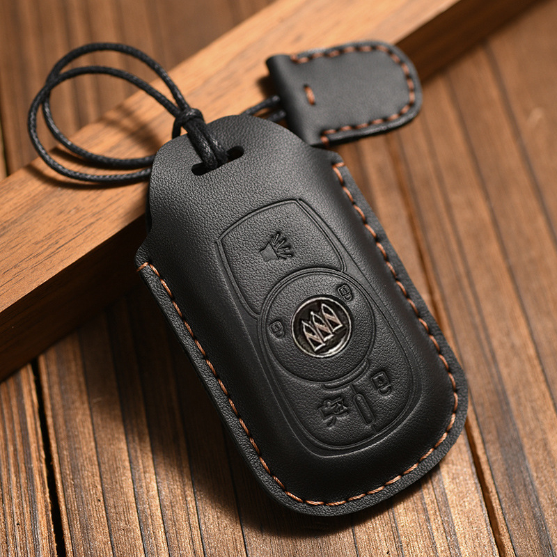 Husă din piele pentru cheia Buick – piele de vită, stil business, personalizare disponibilă