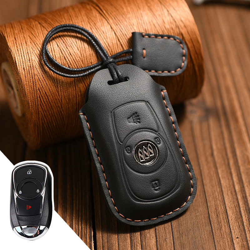 Husă din piele pentru cheia Buick – piele de vită, stil business, personalizare disponibilă