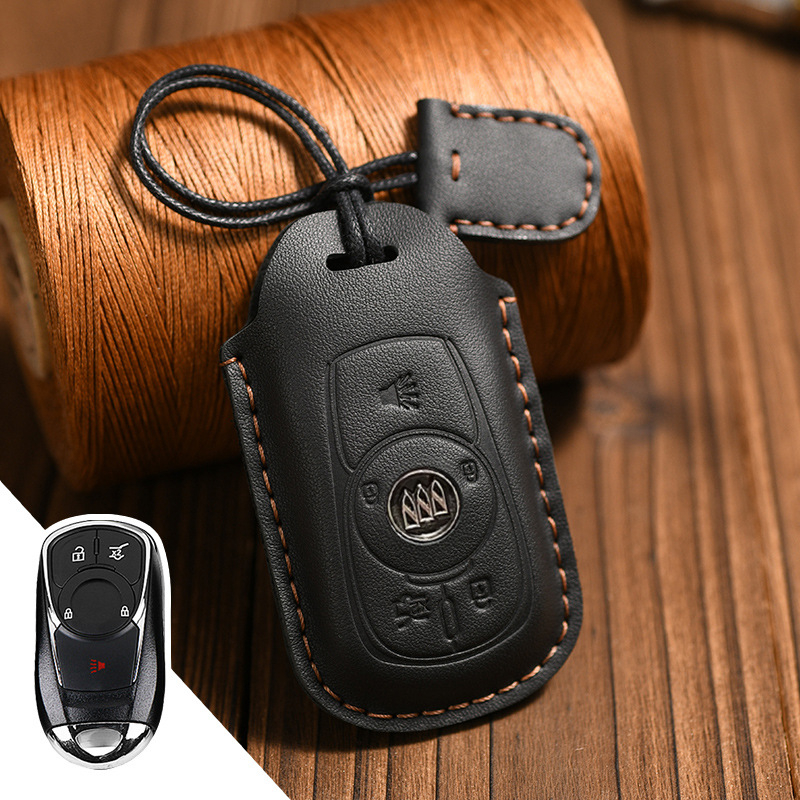 Husă din piele pentru cheia Buick – piele de vită, stil business, personalizare disponibilă