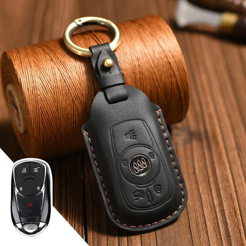 Husă din piele pentru cheia Buick – piele de vită, stil business, personalizare disponibilă