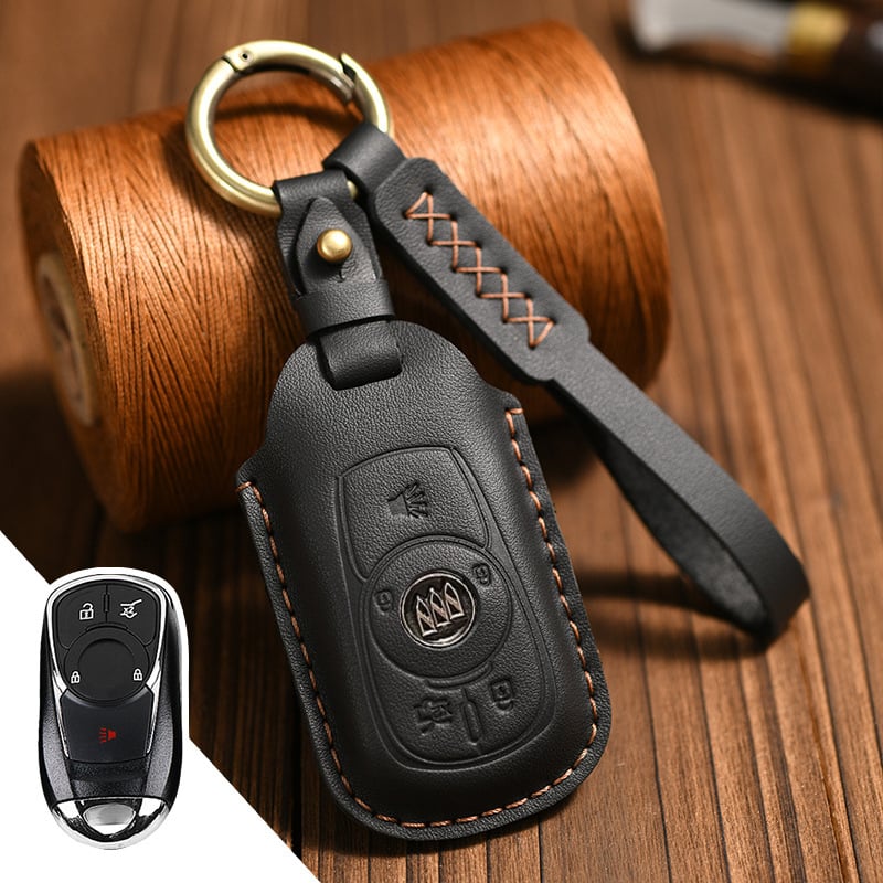 Husă din piele pentru cheia Buick – piele de vită, stil business, personalizare disponibilă