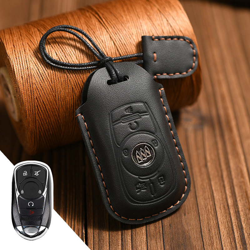 Husă din piele pentru cheia Buick – piele de vită, stil business, personalizare disponibilă