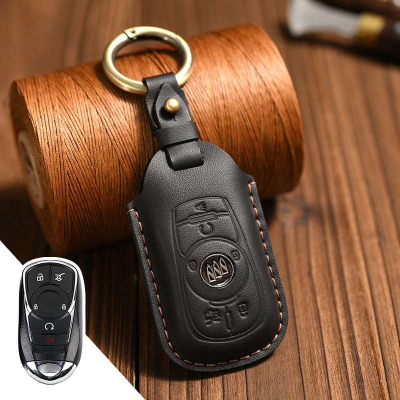 Husă din piele pentru cheia Buick – piele de vită, stil business, personalizare disponibilă