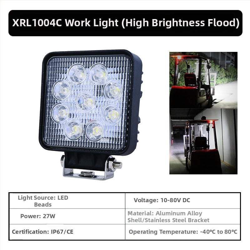 XRLL LED Φως εργασίας 60W για ανυψωτικά οχήματα, οχήματα εκτός δρόμου και εκσκαφείς (DC 10-80V, -40°C έως 80°C, 50.000 ώρες)
