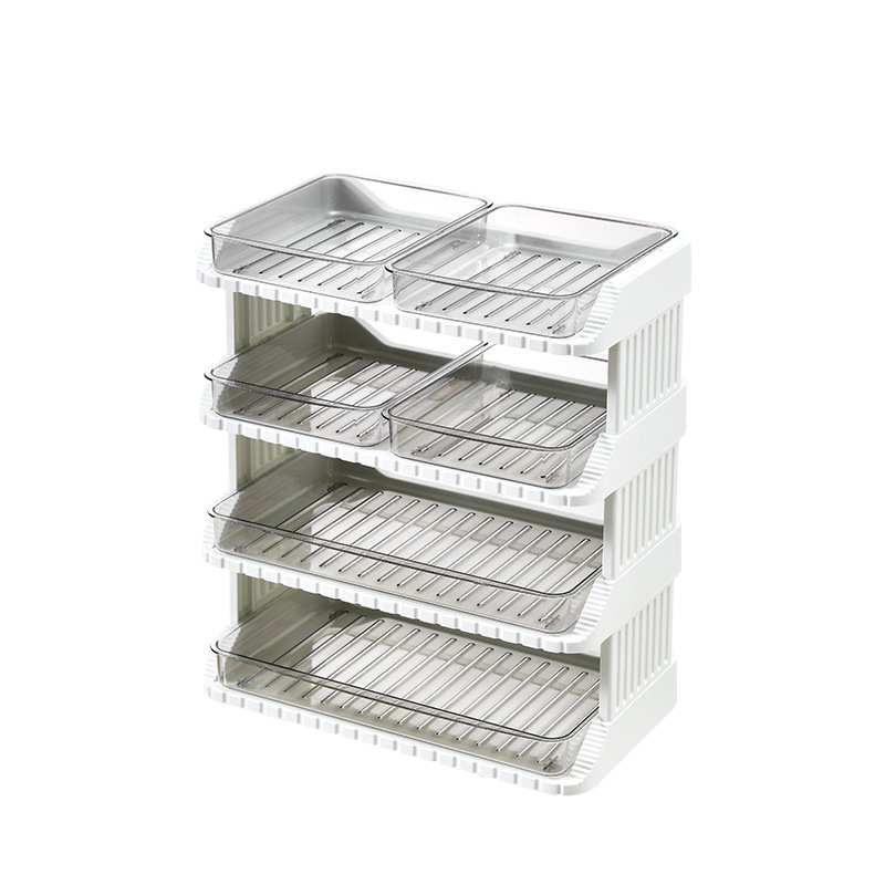 Farfurie plastic pentru garnituri – platou de depozitare cu mai multe straturi, formă pătrată, stil modern minimalist, pentru hot pot și mese