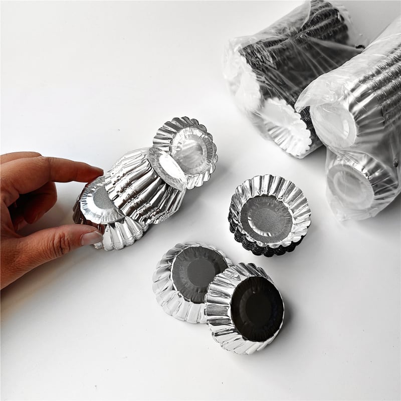 Κυκλική φόρμα από αλουμινόφυλλο, μιας χρήσης, για πουτίγκα και ψήσιμο γλυκών