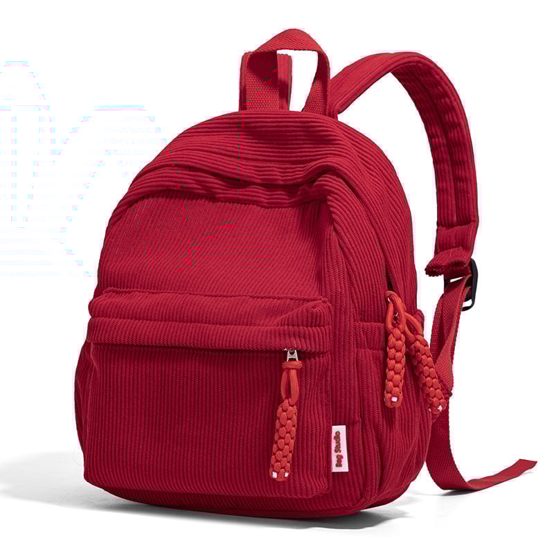 Corduroy αστικό σακίδιο με φερμουάρ, επένδυση από πολυεστέρα και θήκες για ID, φορητό υπολογιστή και κάμερα, τρισδιάστατος εξωτερικός σχεδιασμός για καθημερινή χρήση