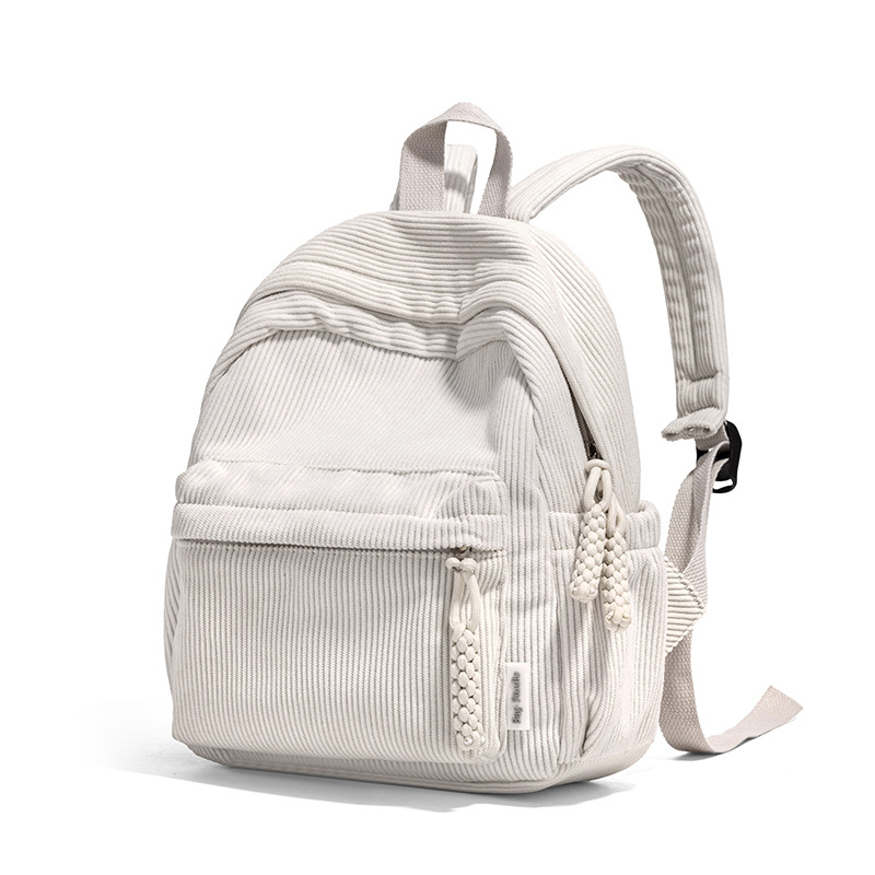 Corduroy αστικό σακίδιο με φερμουάρ, επένδυση από πολυεστέρα και θήκες για ID, φορητό υπολογιστή και κάμερα, τρισδιάστατος εξωτερικός σχεδιασμός για καθημερινή χρήση