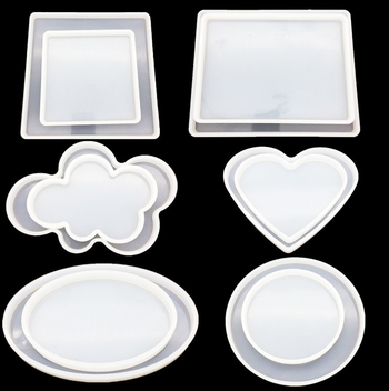 Σετ φόρμες σιλικόνης για κέικ με σχέδια συννεφιά, καρδιά, οβάλ και στρογγυλό σχήμα (ακανόνιστο σχήμα), μη εισαγόμενο