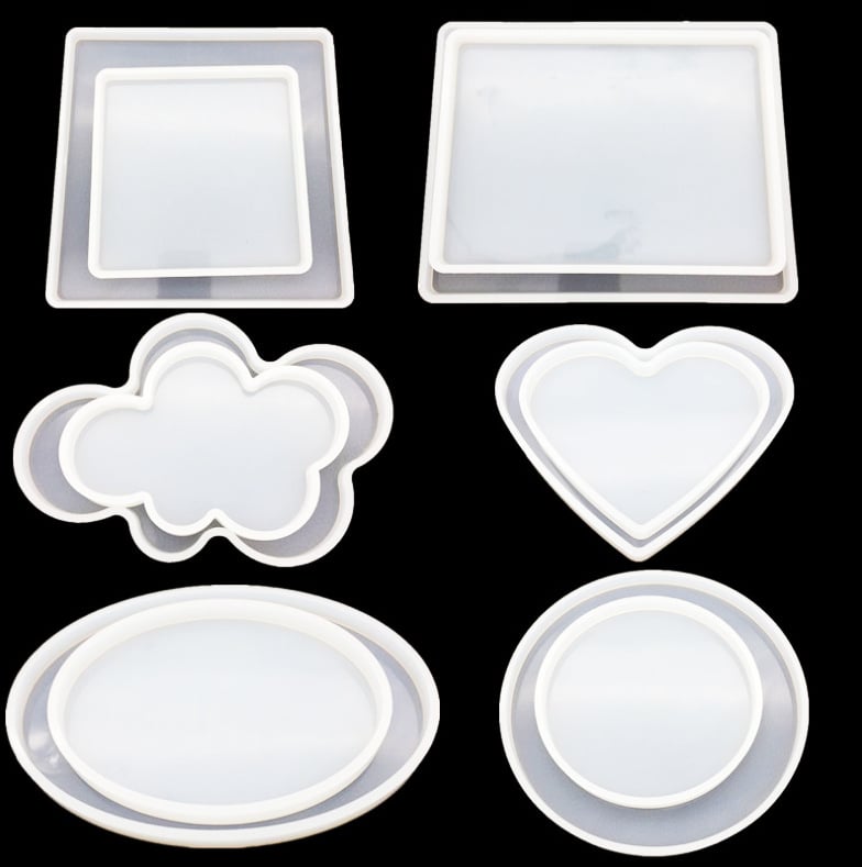 Σετ φόρμες σιλικόνης για κέικ με σχέδια συννεφιά, καρδιά, οβάλ και στρογγυλό σχήμα (ακανόνιστο σχήμα), μη εισαγόμενο