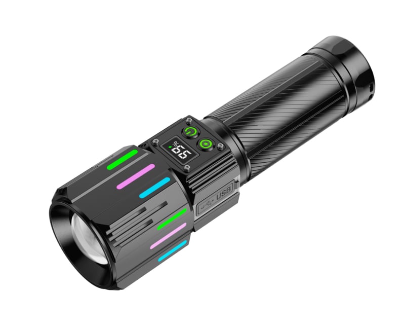 Χειροκίνητος φακός για εξωτερική χρήση, μοντέλο W5239, σειρά W5239, μπαταρία 18650, περίβλημα από κράμα αλουμινίου