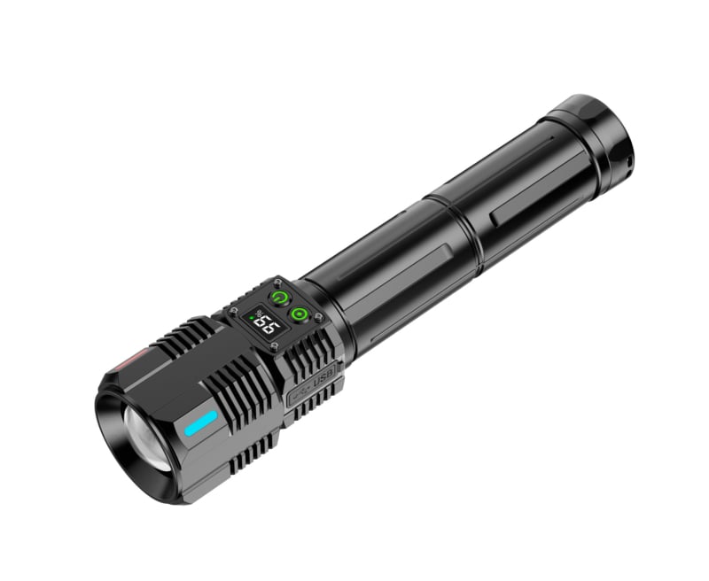 Χειροκίνητος φακός για εξωτερική χρήση, μοντέλο W5239, σειρά W5239, μπαταρία 18650, περίβλημα από κράμα αλουμινίου