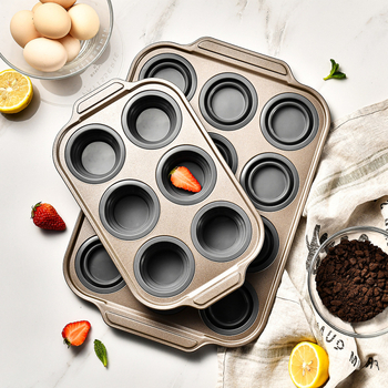 Formă de chec din silicon antiaderent, dreptunghiulară – 12 compartimente, pliabilă, rezistentă la temperaturi înalte